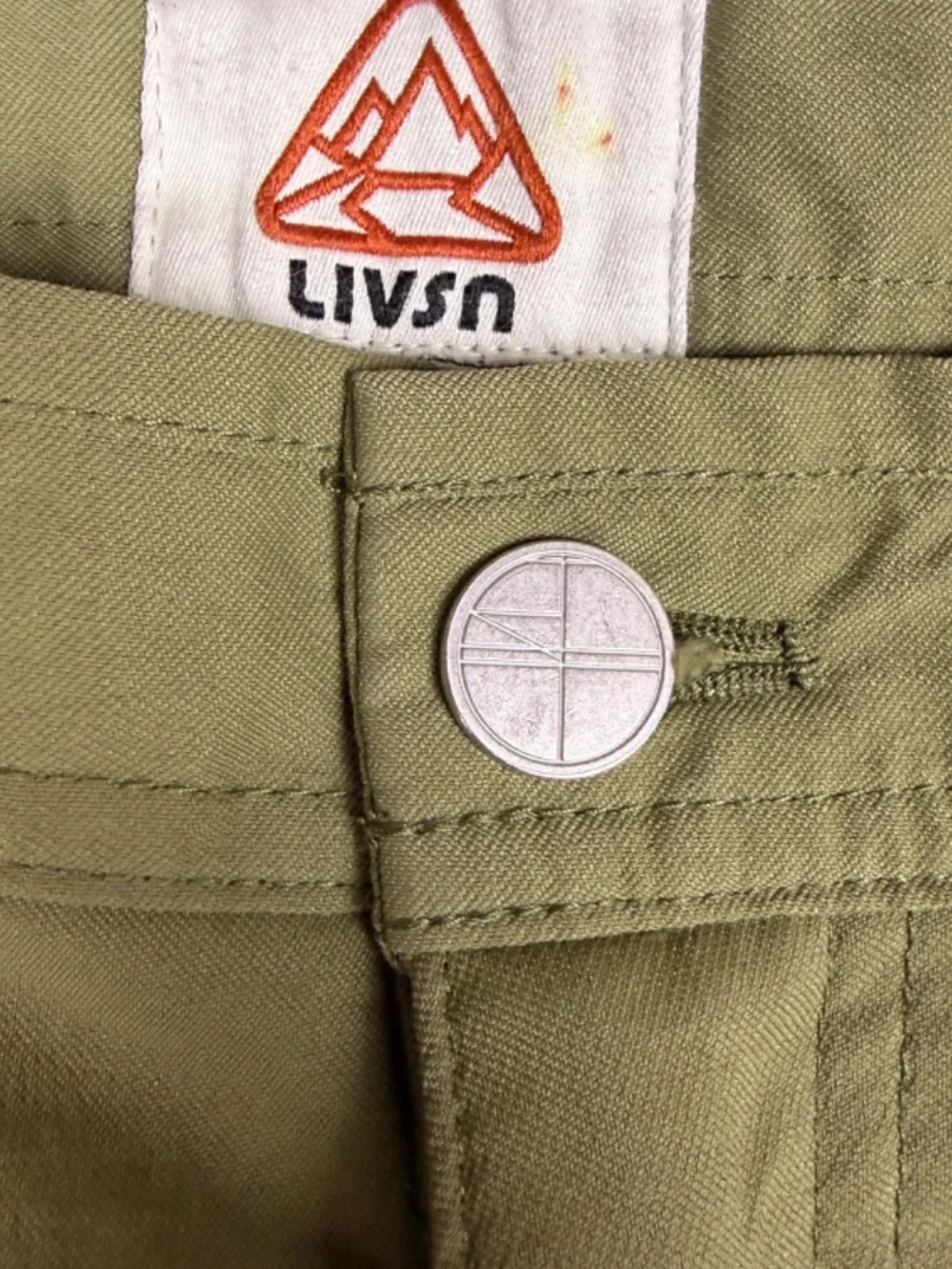 Livsn Hiking Pants Men's Size 32X32 Green Nylon Outdoor Pockets Casual